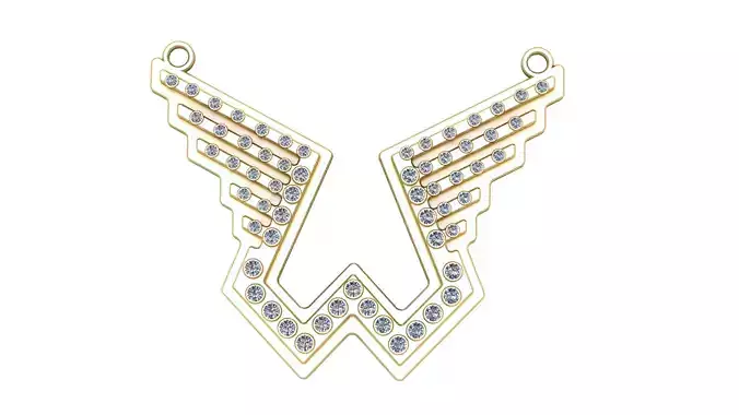 BUTTERFLY WING DESIGN PENDANT 3D PRINTABLE MODEL