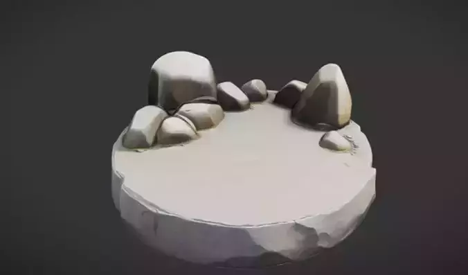 stylized rock platform 