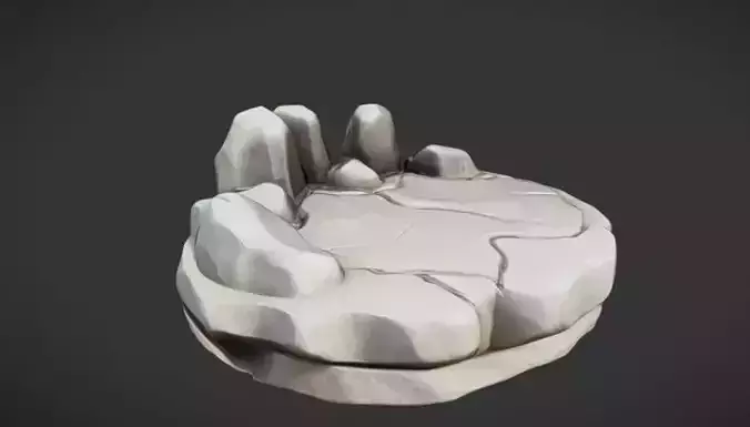 stylized rock platform