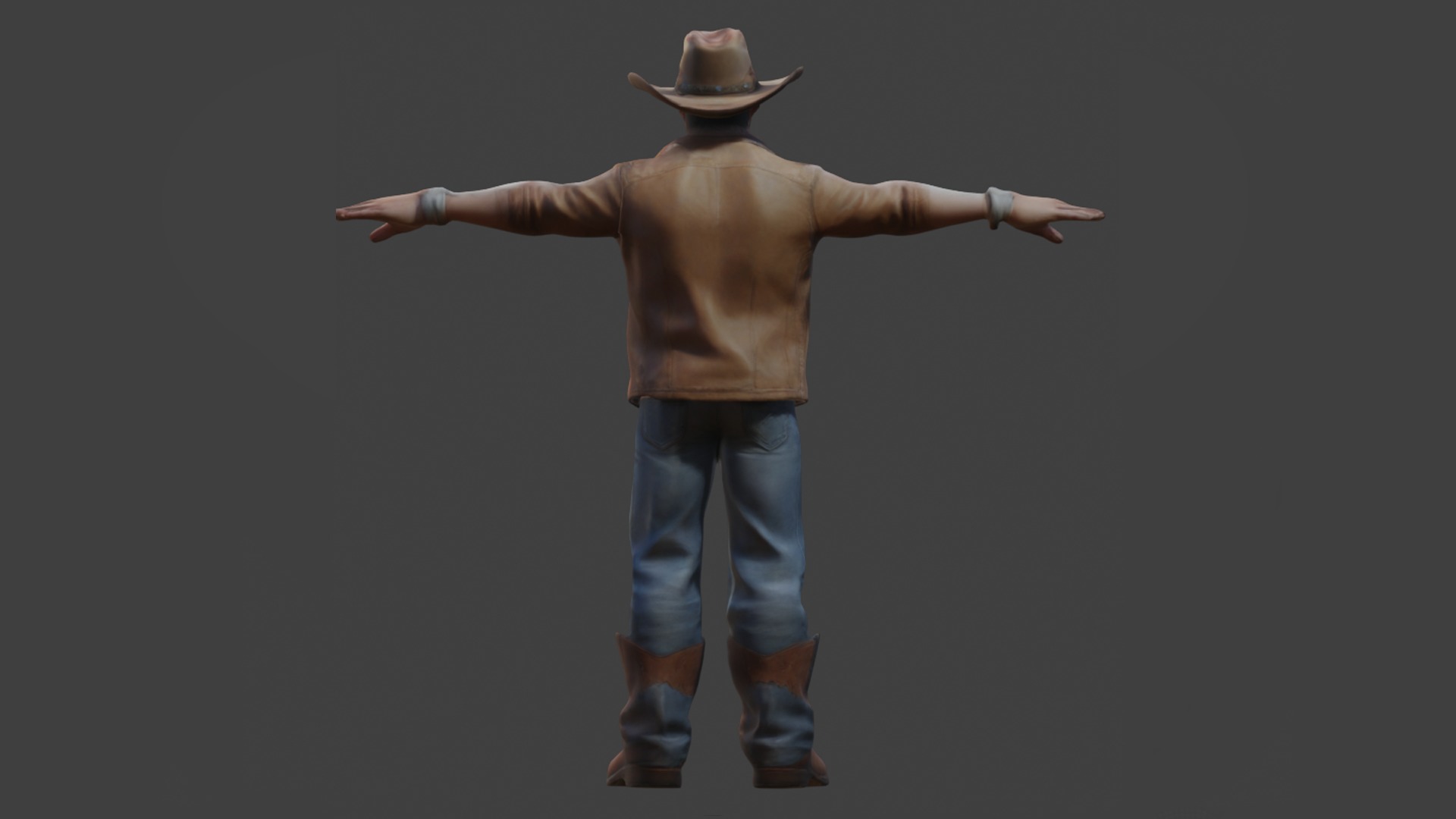 Cowboy2 Low-poly 3D model_3