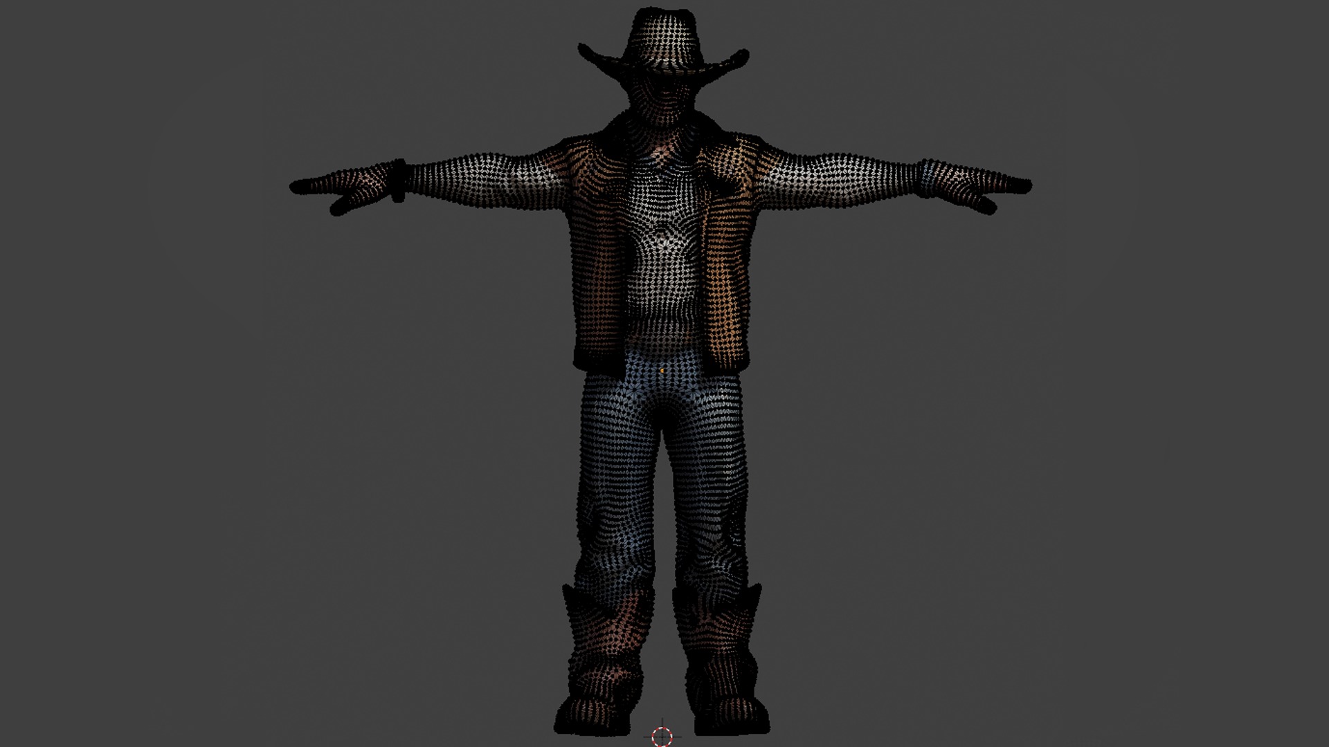 Cowboy2 Low-poly 3D model_5