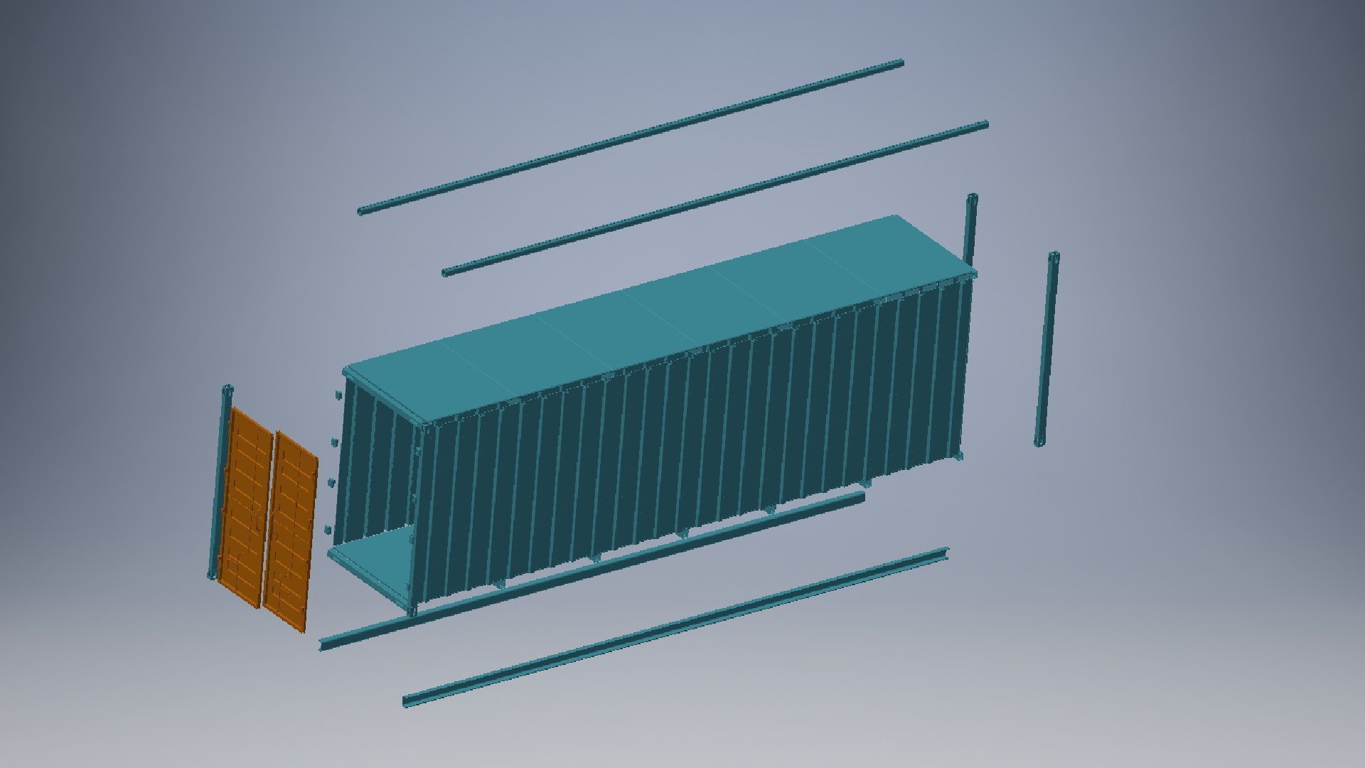 40 ft container 3d model 3D model_2