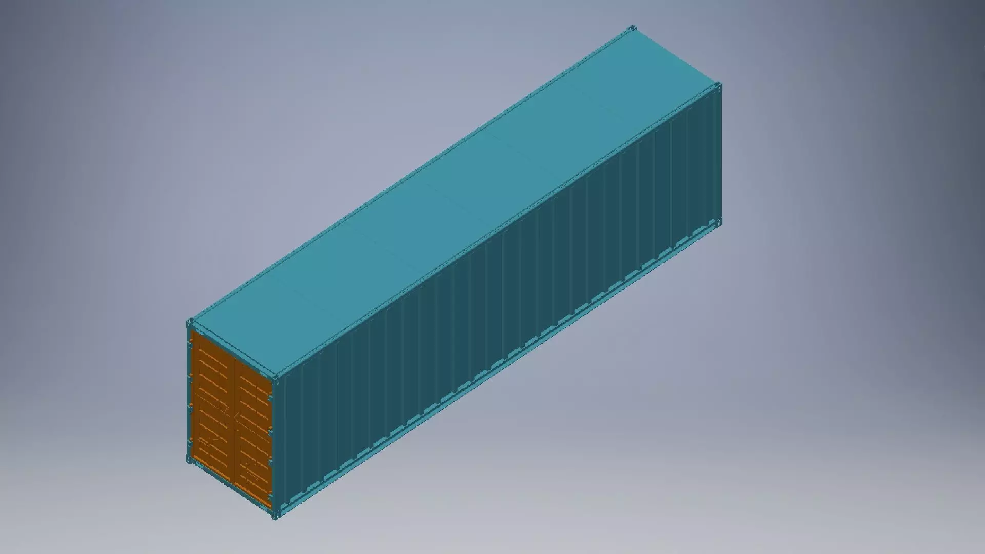 40 ft container 3d model 3D model_0