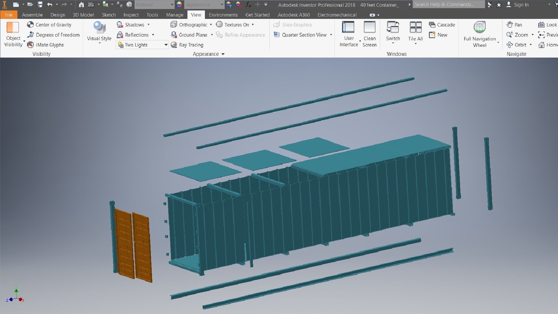 40 ft container 3d model 3D model_3