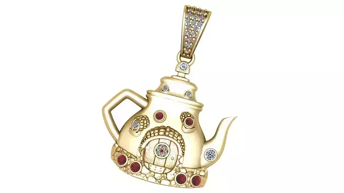 TEAPOT STYLE HOUSE PENDANT 3D PRINTABLE MODEL