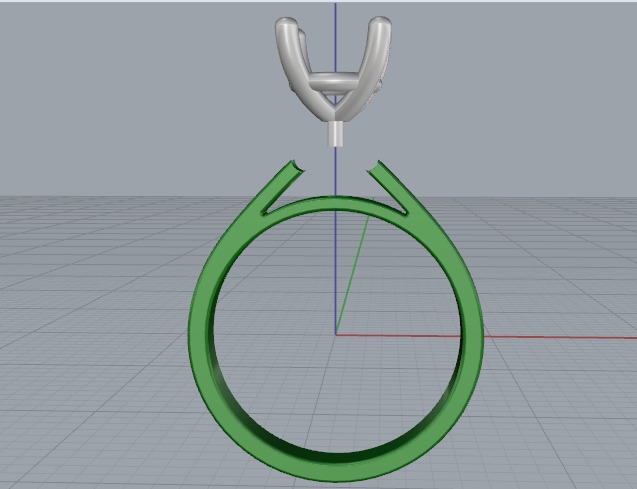 Soliter ring N011266 3D print model_3
