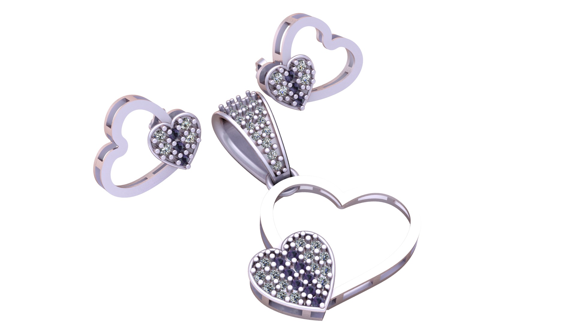 LOVE DESIGN LOCKET SET 3D PRINTABLE MODEL 3D print model_5