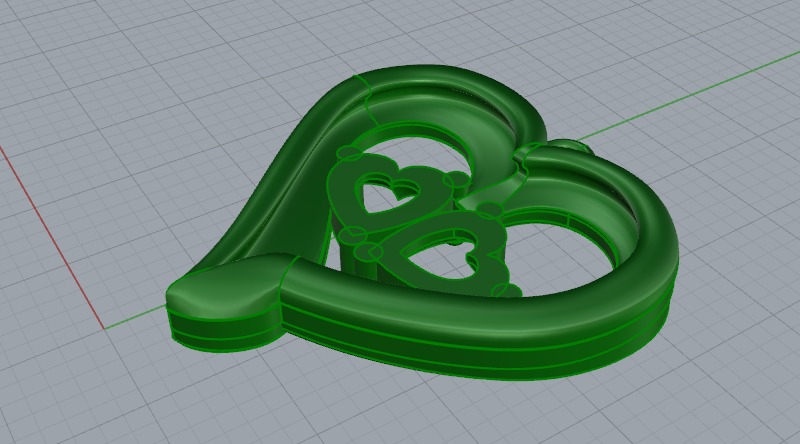 Heart pendant N011245 3D print model_5