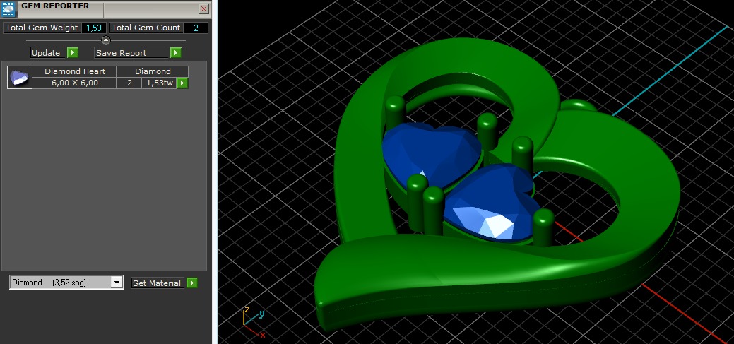 Heart pendant N011245 3D print model_8