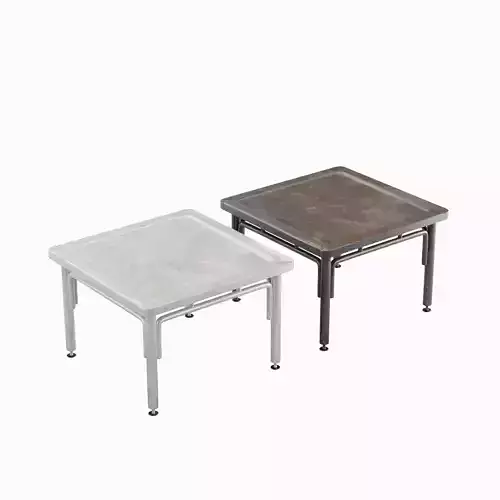 Steel Table 02 Low-poly 3D model