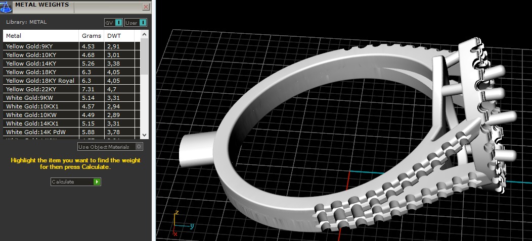 Ring with pear stone N011224 3D print model_8