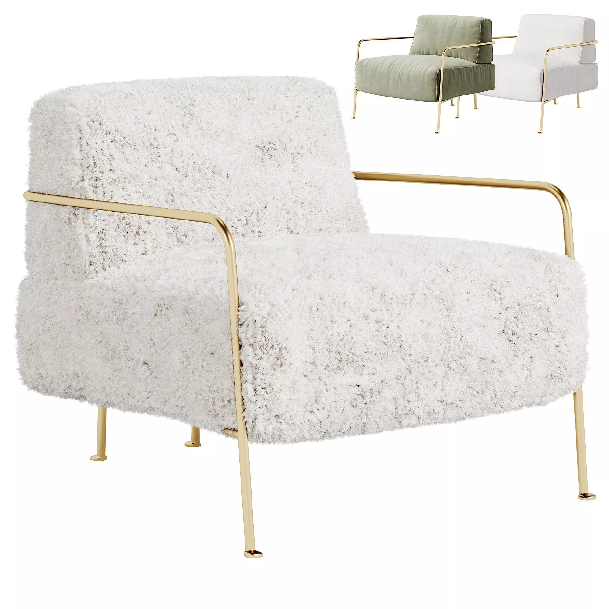 Bruxelles Armchair By Baxter 3D model