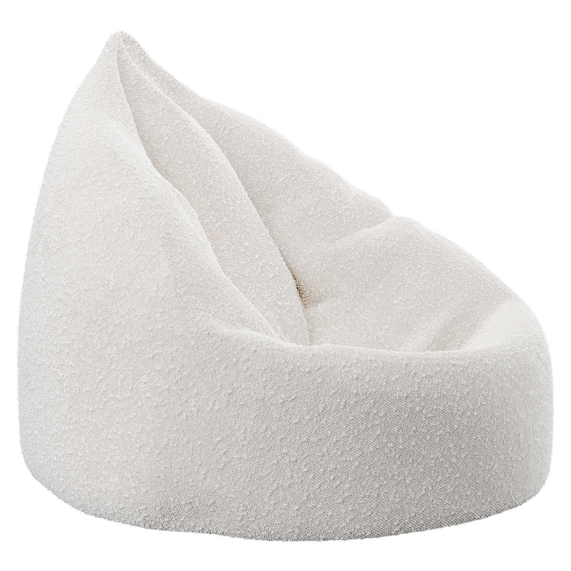 Bean Bag Low-poly 3D model_5