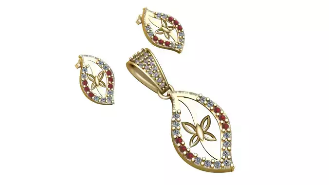 BUTTERFLY DESIGN LEAF LOCKET SET 3D PRINTABLE MODEL