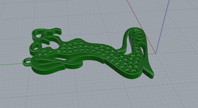 Pendant mother with child N011219 3D print model_3