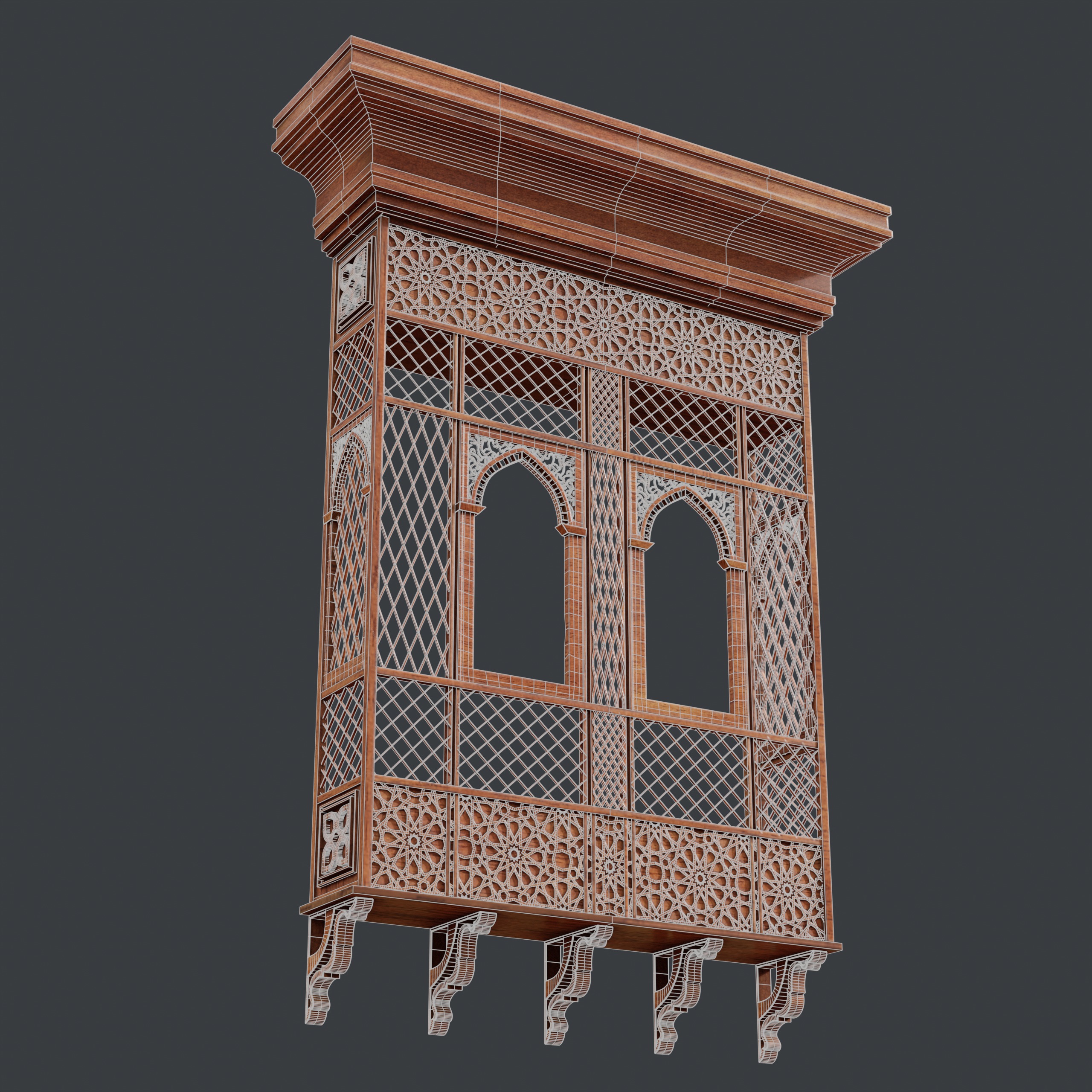 Jharokha 3D model_2