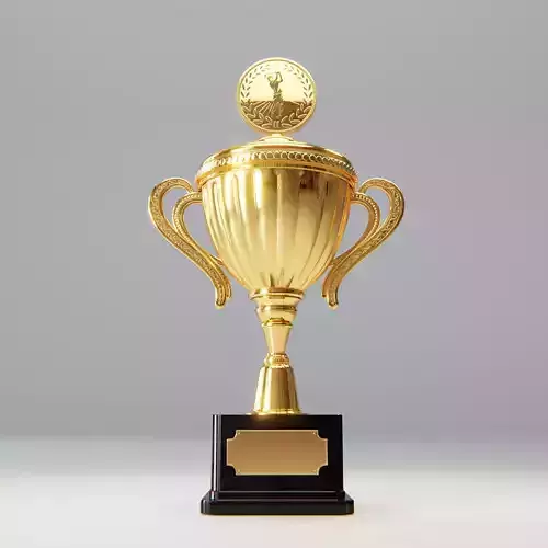 Gold Cup Champion Trophy 3D model