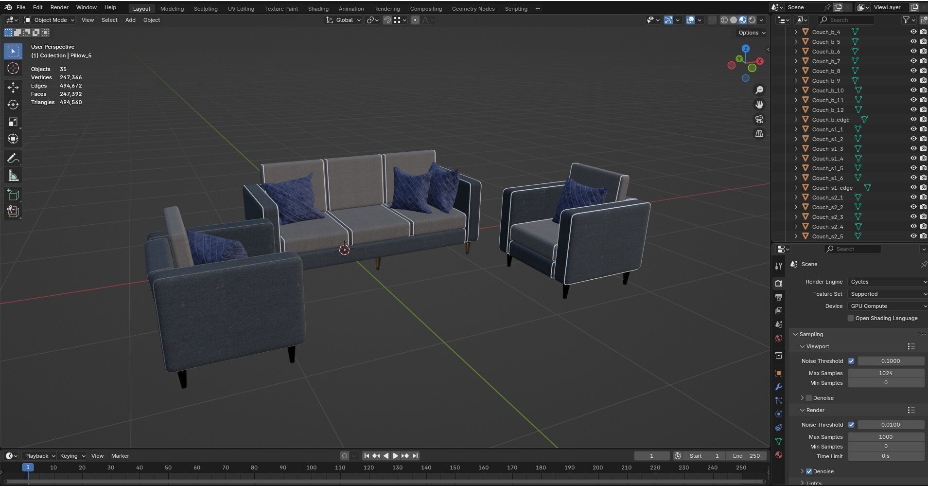 Sofa CG4 3D model_8