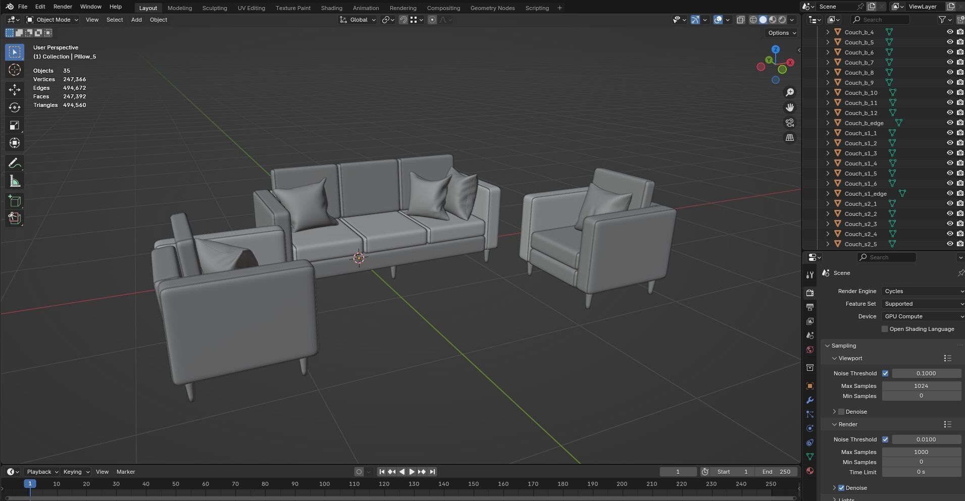 Sofa CG4 3D model_7