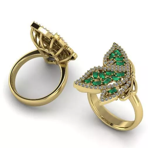 Butterfly ring N011215 3D print model