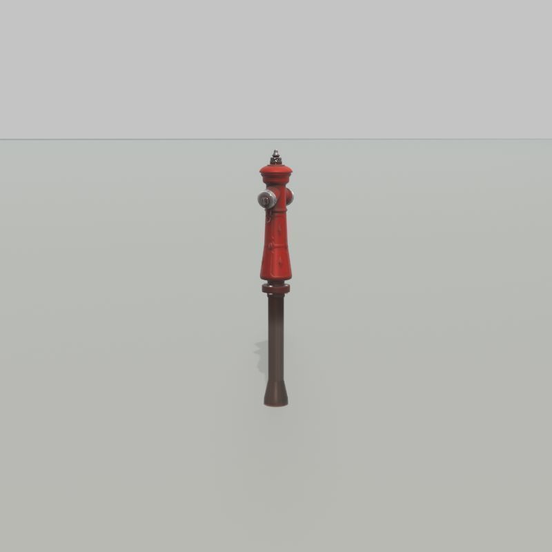 Hydrant VAG NOVA 1885 Red 2 Low-poly 3D model_43