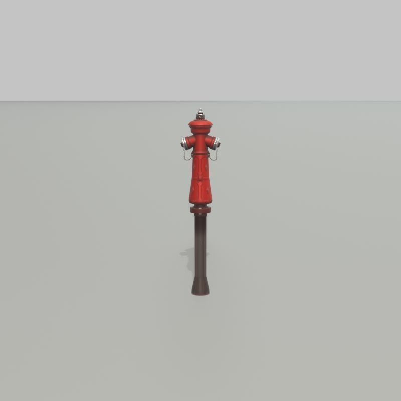 Hydrant VAG NOVA 1885 Red 2 Low-poly 3D model_22