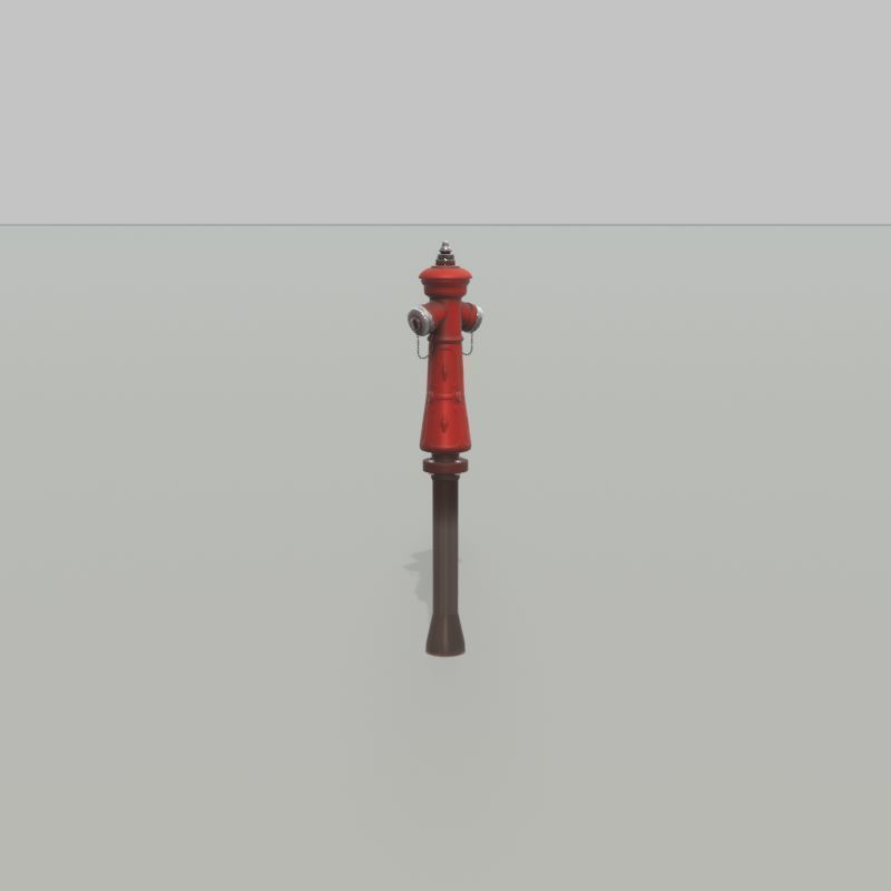 Hydrant VAG NOVA 1885 Red 2 Low-poly 3D model_46