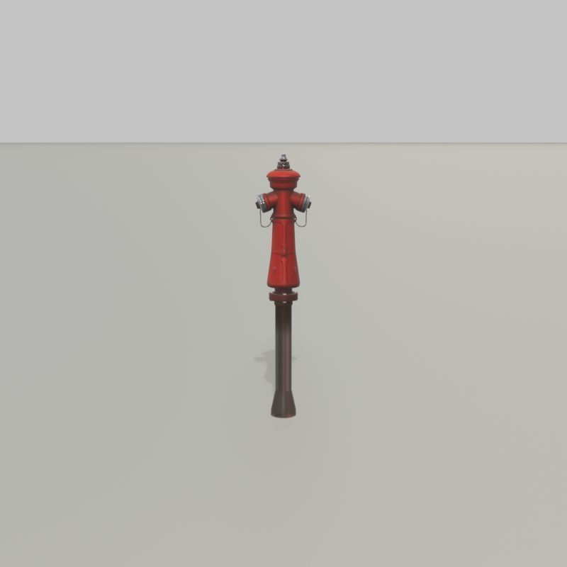 Hydrant VAG NOVA 1885 Red 2 Low-poly 3D model_31