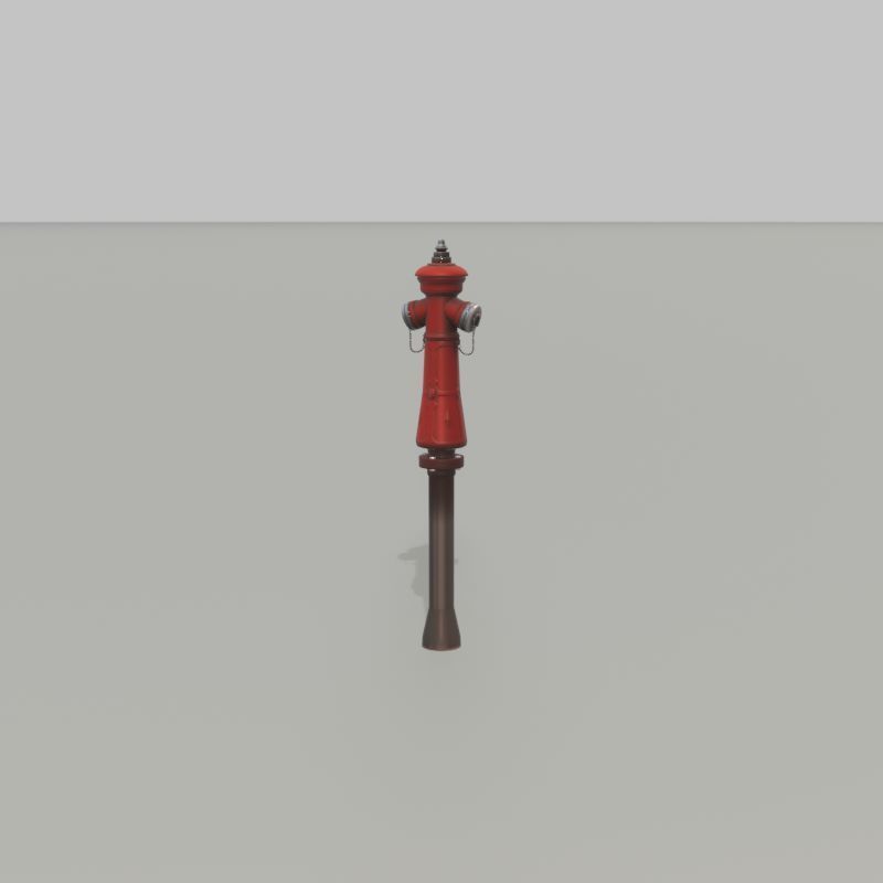 Hydrant VAG NOVA 1885 Red 2 Low-poly 3D model_35