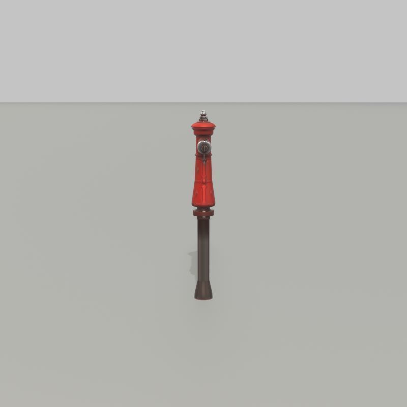 Hydrant VAG NOVA 1885 Red 2 Low-poly 3D model_23
