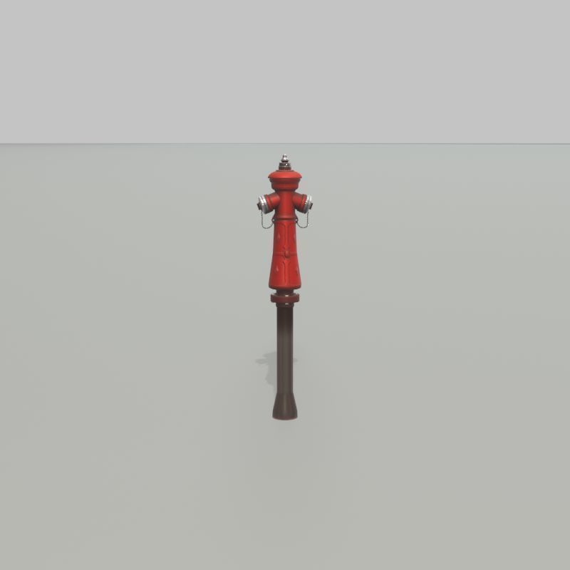 Hydrant VAG NOVA 1885 Red 2 Low-poly 3D model_49
