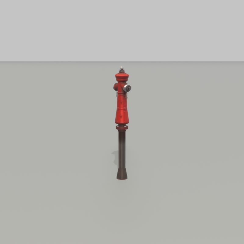 Hydrant VAG NOVA 1885 Red 2 Low-poly 3D model_53