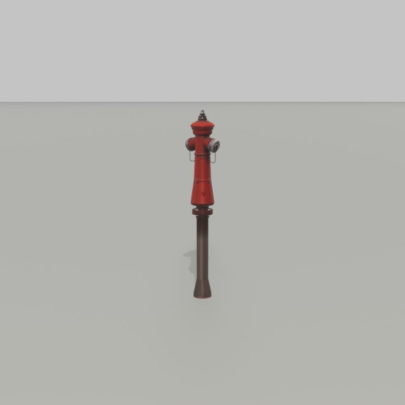 Hydrant VAG NOVA 1885 Red 2 Low-poly 3D model_36
