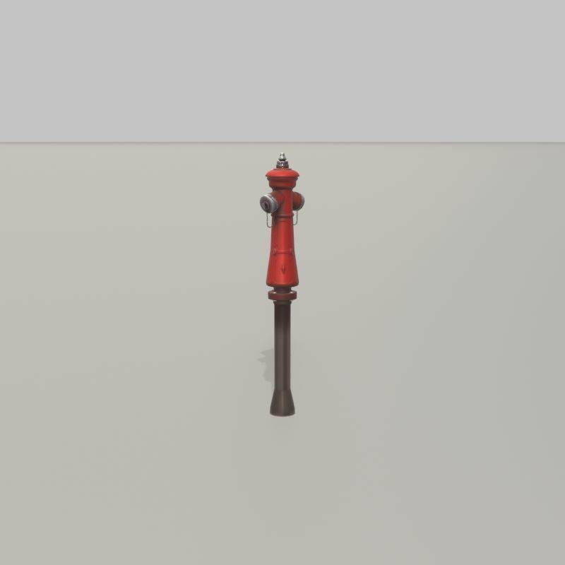 Hydrant VAG NOVA 1885 Red 2 Low-poly 3D model_27