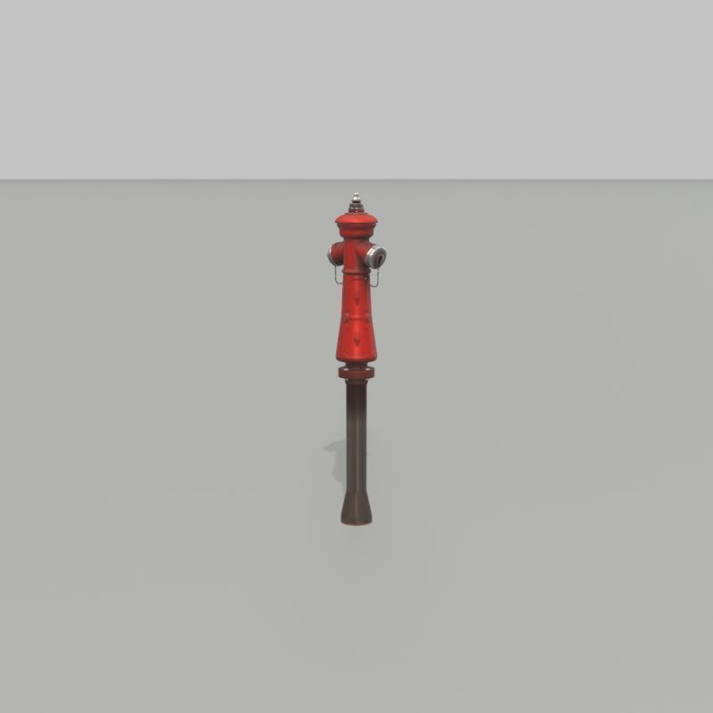 Hydrant VAG NOVA 1885 Red 2 Low-poly 3D model_52