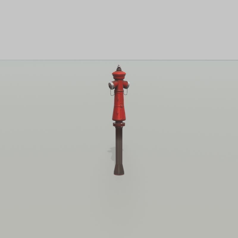 Hydrant VAG NOVA 1885 Red 2 Low-poly 3D model_47