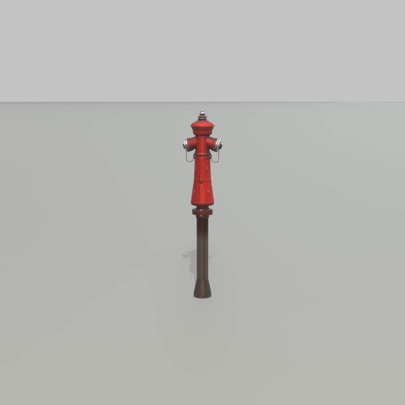 Hydrant VAG NOVA 1885 Red 2 Low-poly 3D model_44