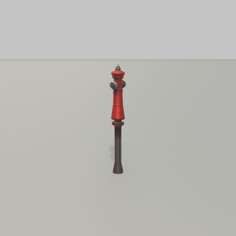 Hydrant VAG NOVA 1885 Red 2 Low-poly 3D model_26