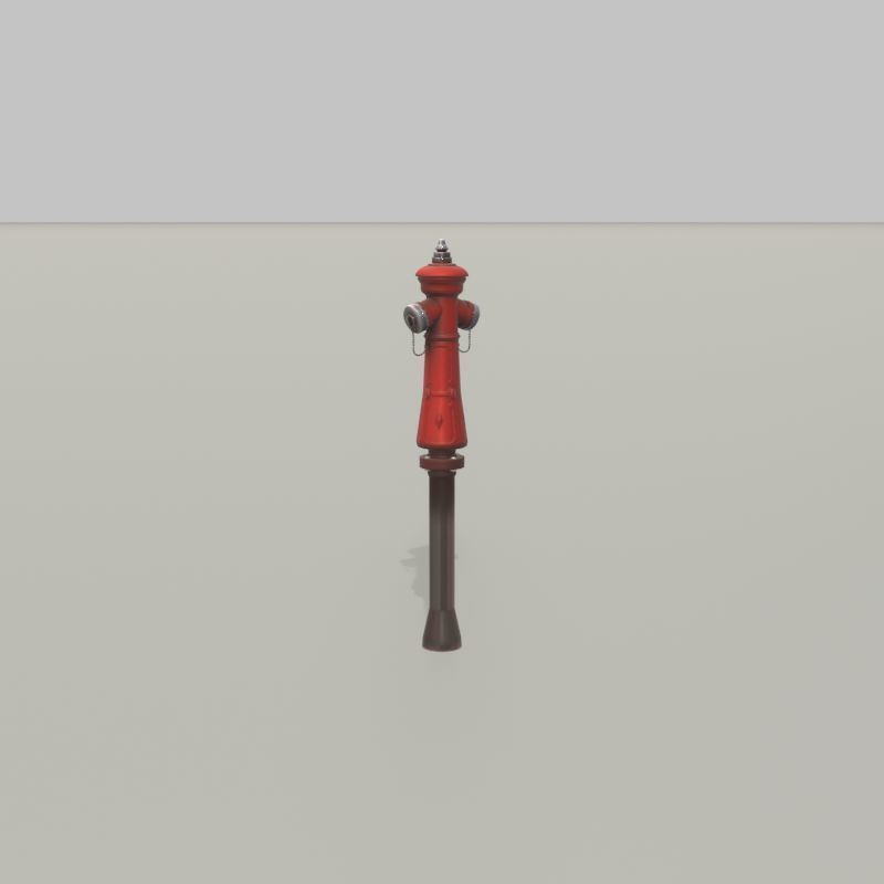 Hydrant VAG NOVA 1885 Red 2 Low-poly 3D model_28