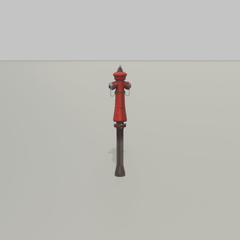 Hydrant VAG NOVA 1885 Red 2 Low-poly 3D model_30