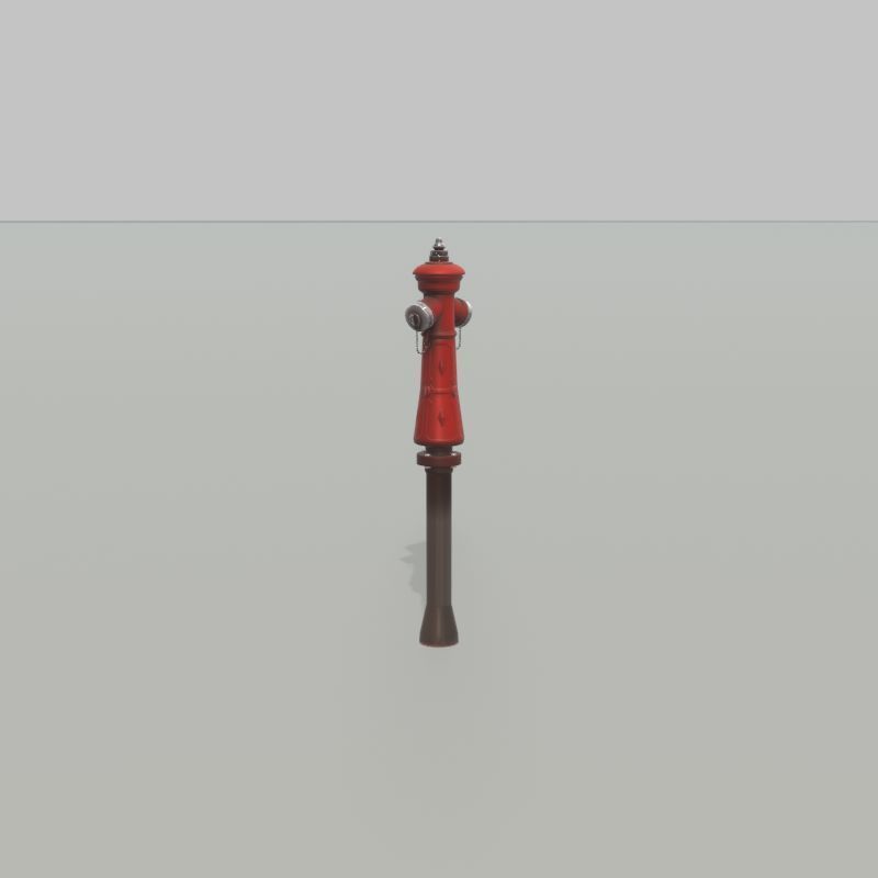 Hydrant VAG NOVA 1885 Red 2 Low-poly 3D model_45