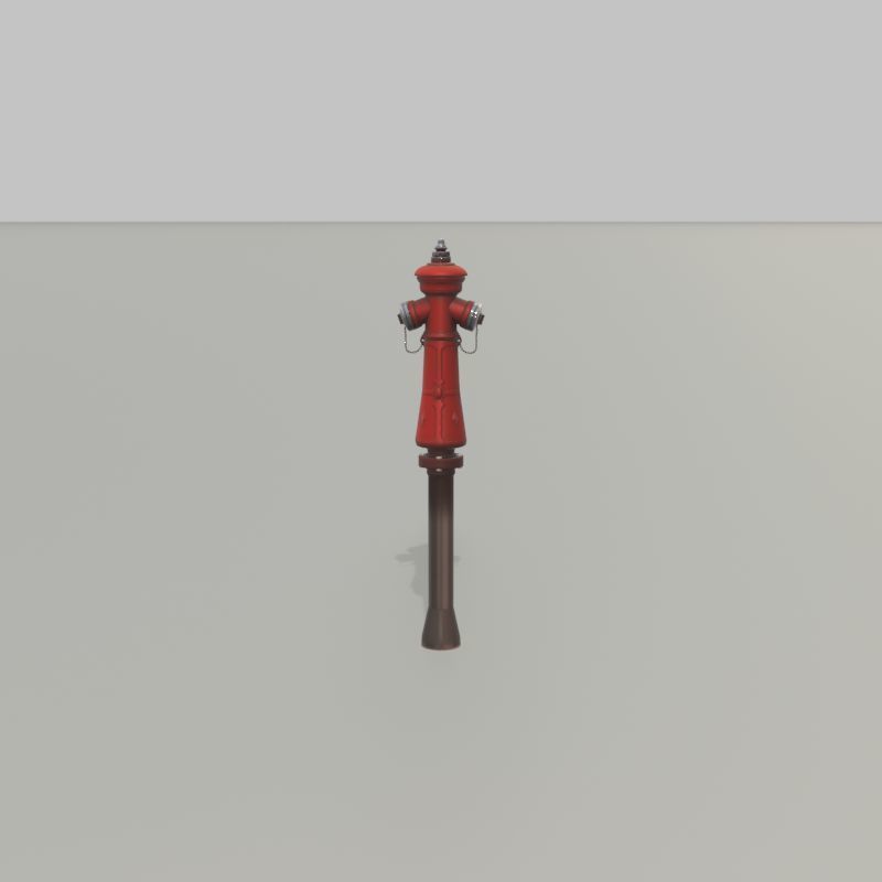 Hydrant VAG NOVA 1885 Red 2 Low-poly 3D model_32