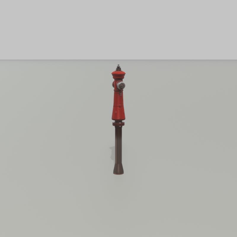 Hydrant VAG NOVA 1885 Red 2 Low-poly 3D model_39
