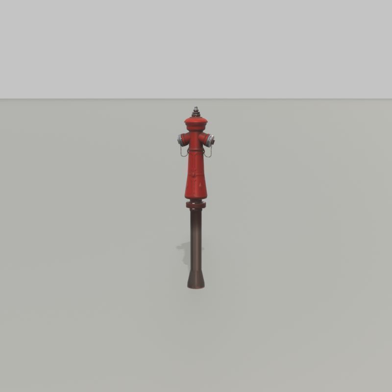 Hydrant VAG NOVA 1885 Red 2 Low-poly 3D model_34