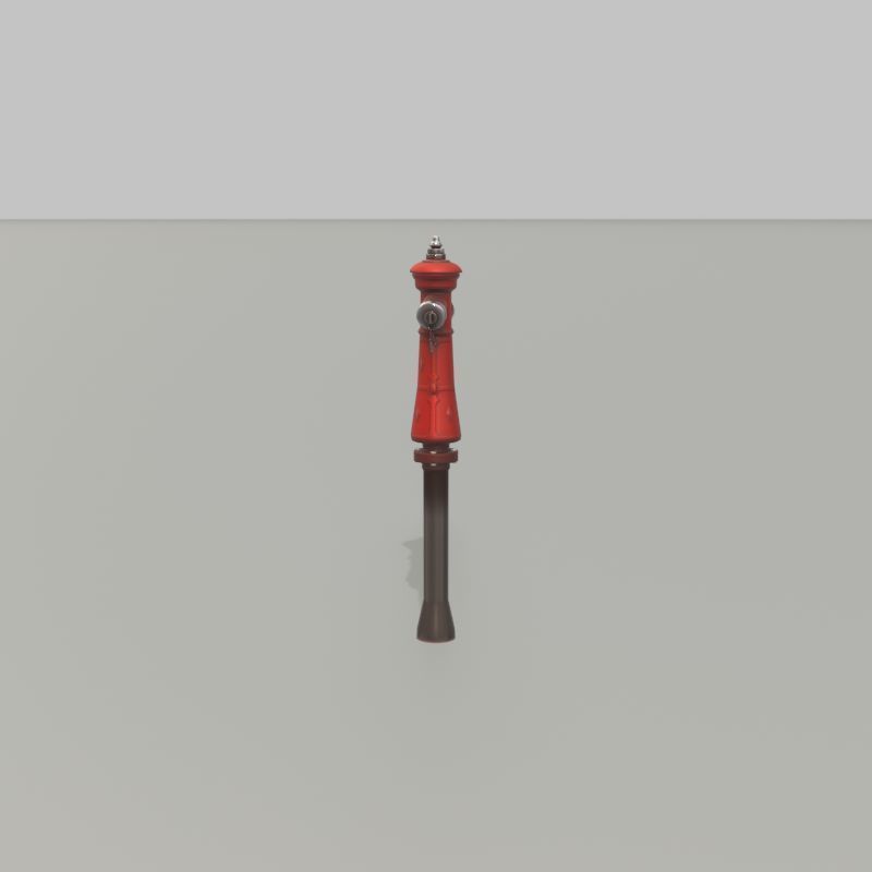 Hydrant VAG NOVA 1885 Red 2 Low-poly 3D model_24
