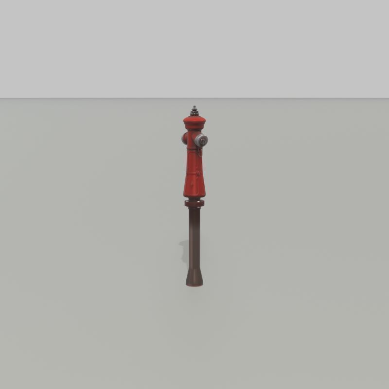Hydrant VAG NOVA 1885 Red 2 Low-poly 3D model_38