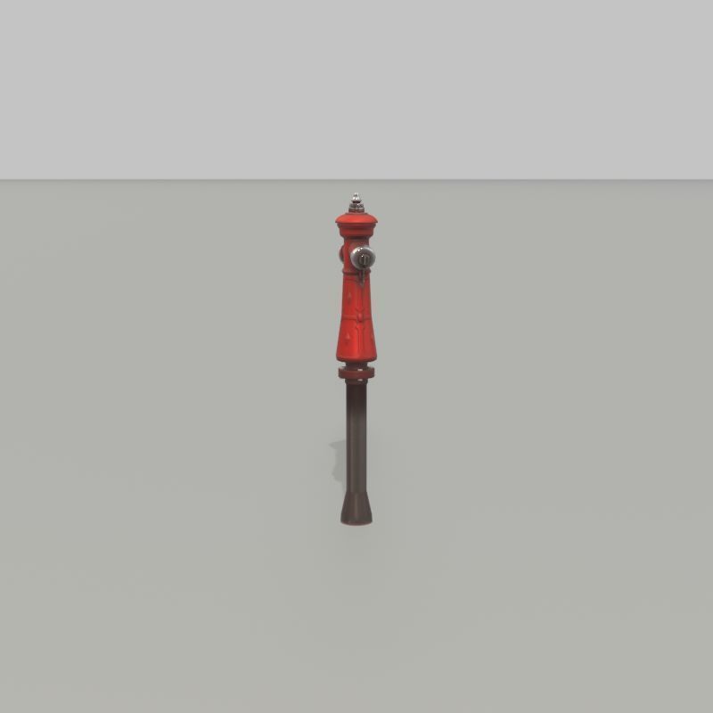 Hydrant VAG NOVA 1885 Red 2 Low-poly 3D model_55