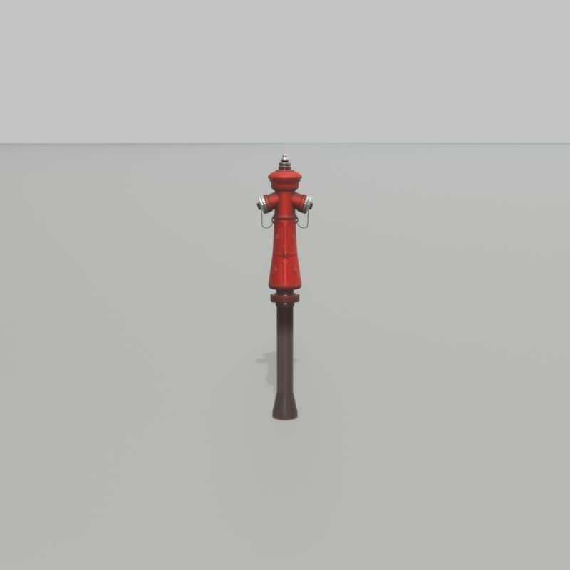 Hydrant VAG NOVA 1885 Red 2 Low-poly 3D model_33