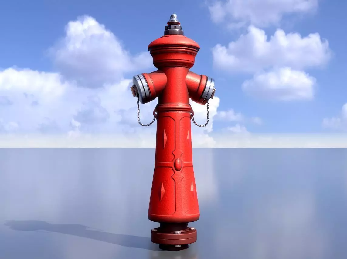 Hydrant VAG NOVA 1885 Red 2 Low-poly 3D model_0