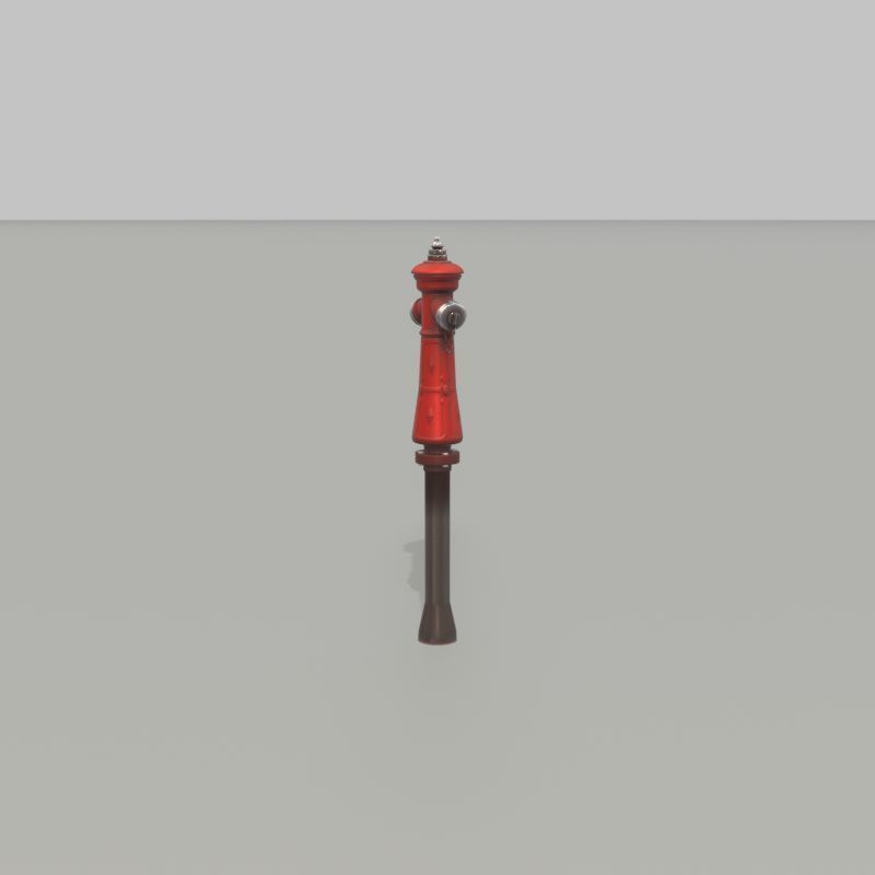 Hydrant VAG NOVA 1885 Red 2 Low-poly 3D model_54